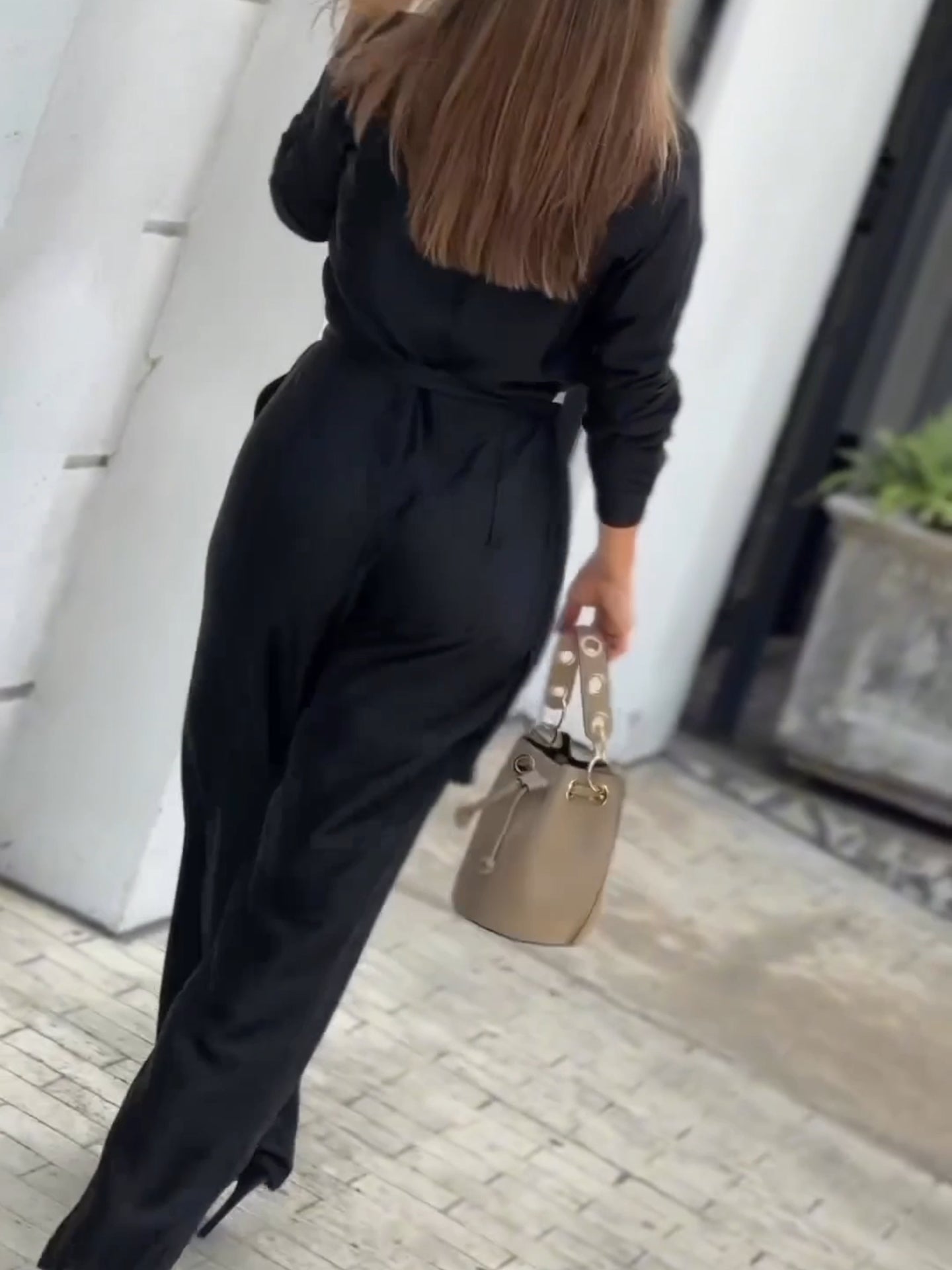 Black Fashion Simple Jumpsuit