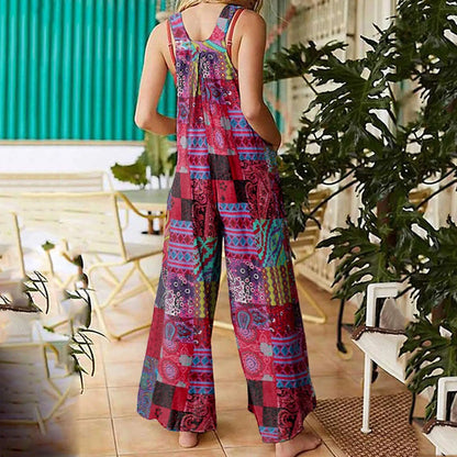 Women's Ethnic Style Multicolor Jumpsuits