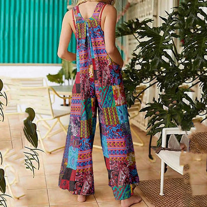 Women's Ethnic Style Multicolor Jumpsuits