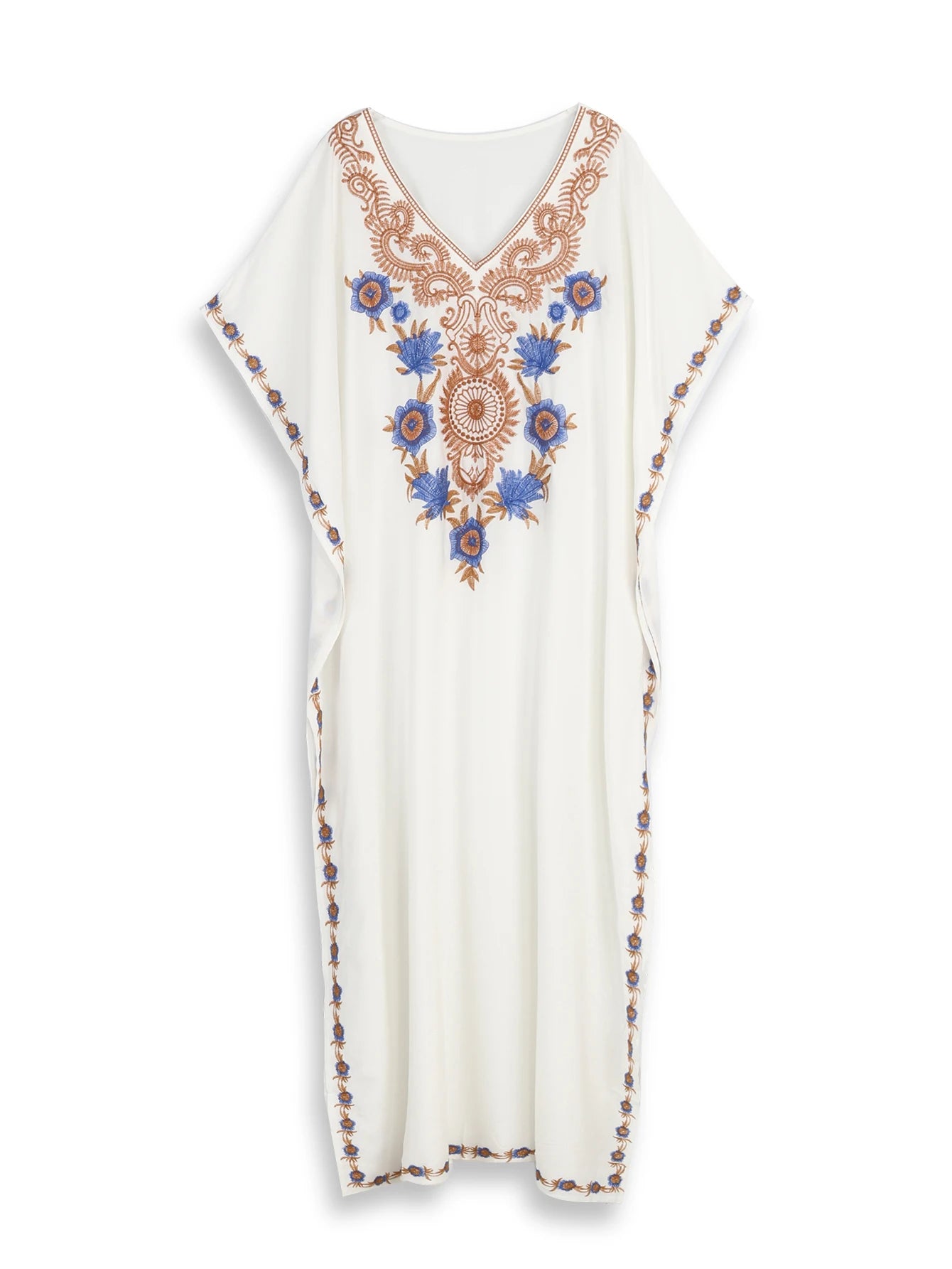 Vintage Embroidered Long Kaftan