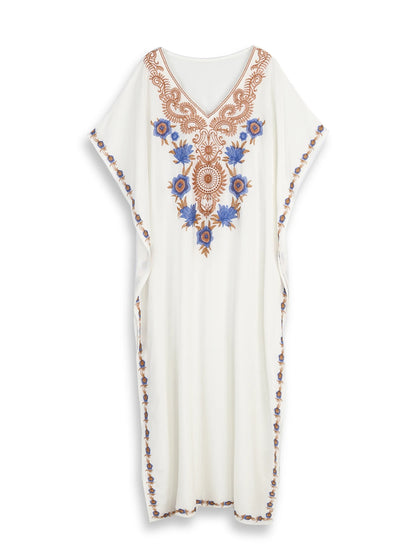 Vintage Embroidered Long Kaftan