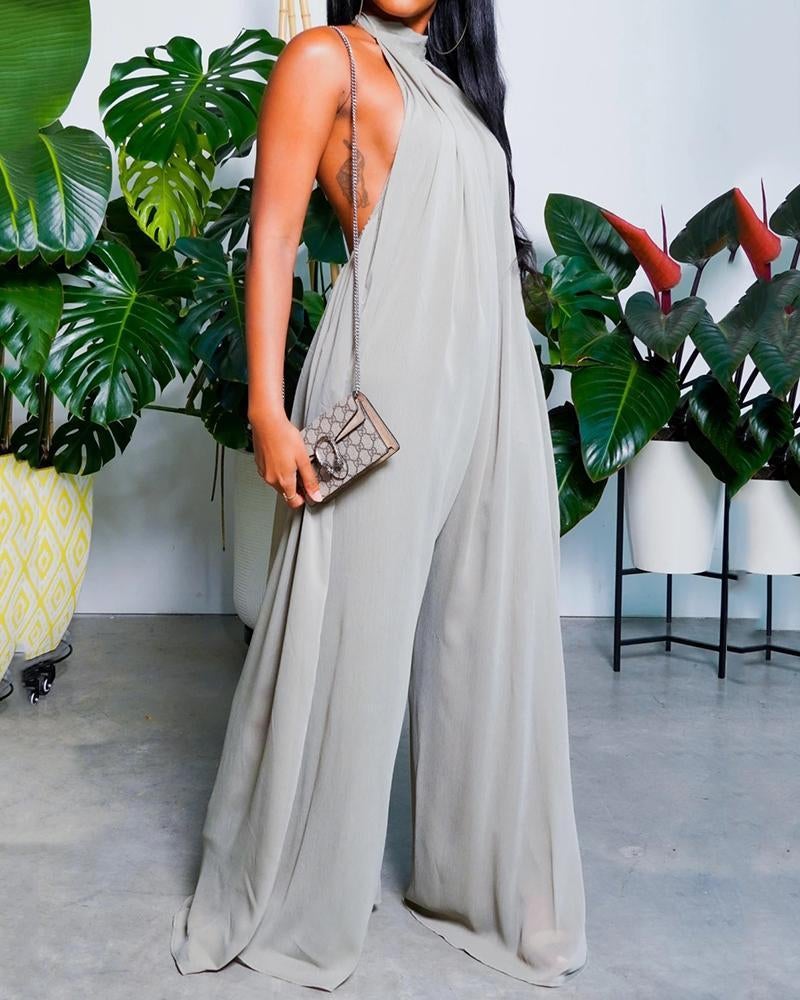 Loose Wide-Leg Pants Maternity Jumpsuit