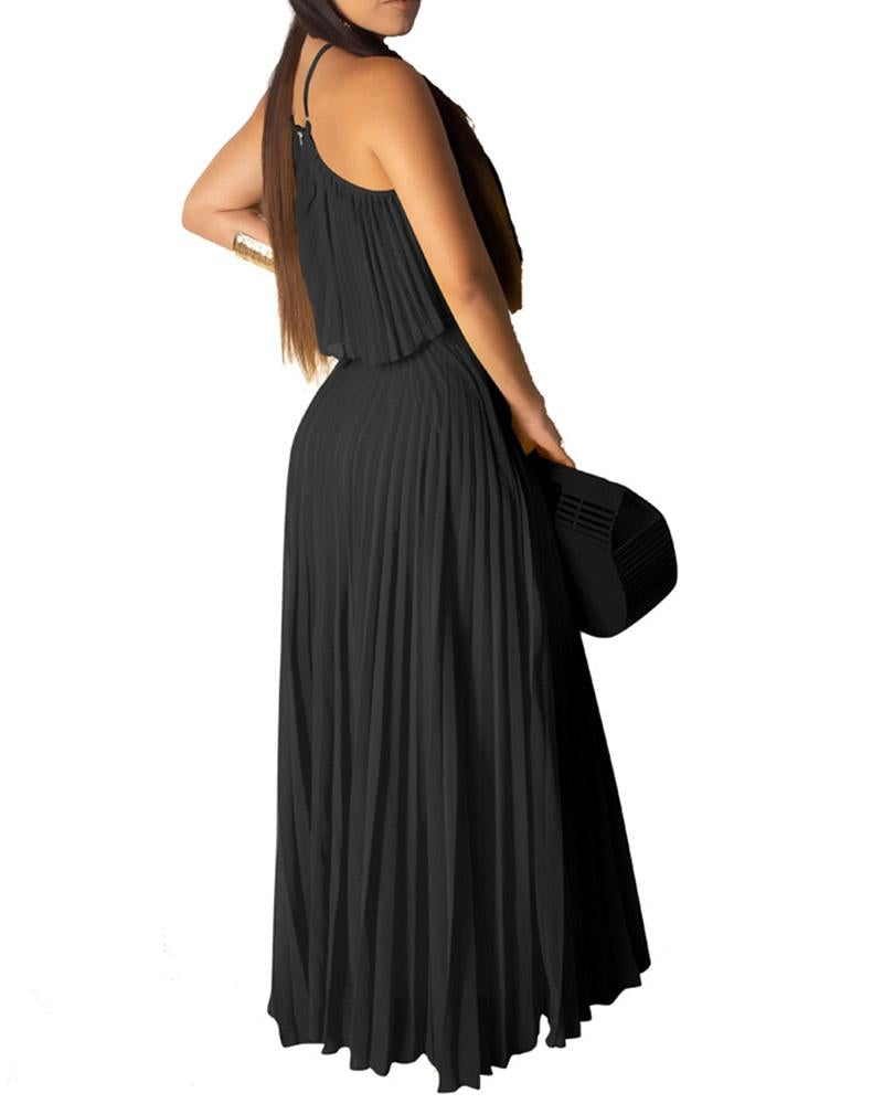 Two-piece Pleated Loose Suit Dress