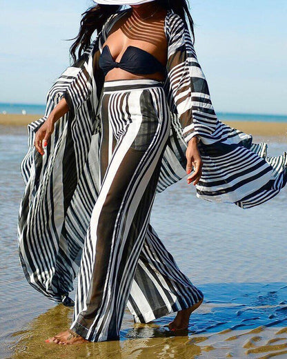 Stylish Loose Striped Suit