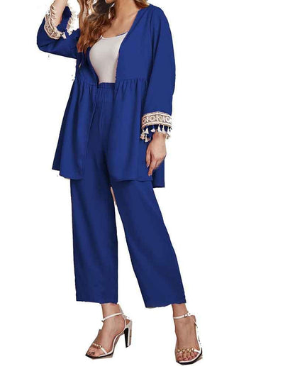 Stylish Two Piece Set of Long Sleeve Cardigan & Pants