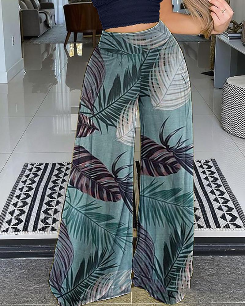 Casual Camisole & Wide Leg Pants Set