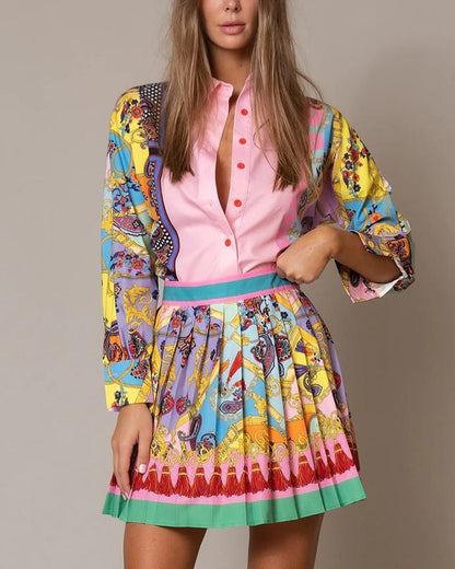 Design Pattern Shirt Skirt Suit