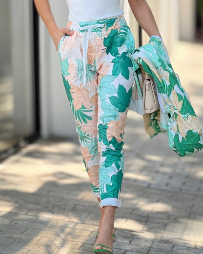 Casual Print Two Piece Set