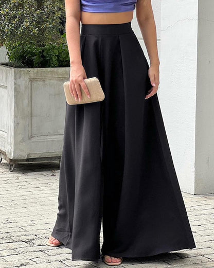 Sexy Camisole & High Waist Wide Leg Pants Set