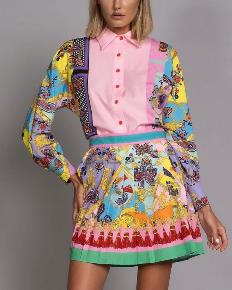 Design Pattern Shirt Skirt Suit